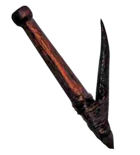 anzol feito de ossos que tem o mesmo formato do anzol atual